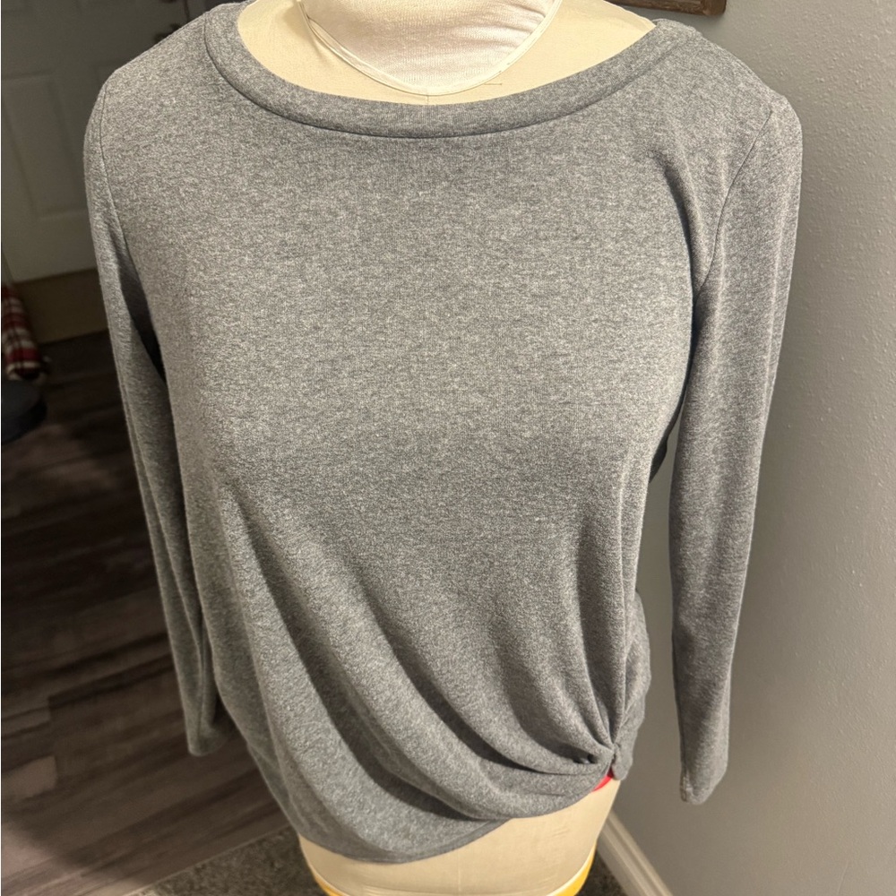 Classic Gray Long Sleeve Women's Top